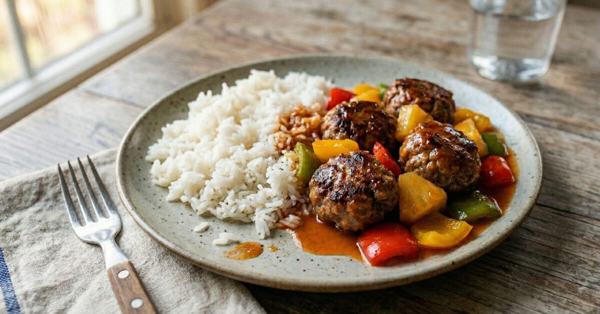 Low FODMAP Sweet and Sour Meatballs